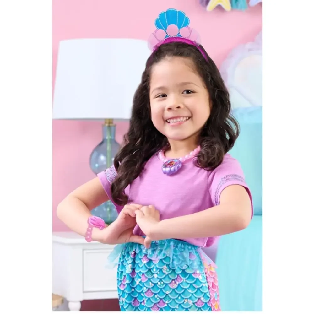 Disney Junior Ariel 2 in 1 Dress Up Set Pretend Play Mermaid Sizes 4-6X 4-Pieces